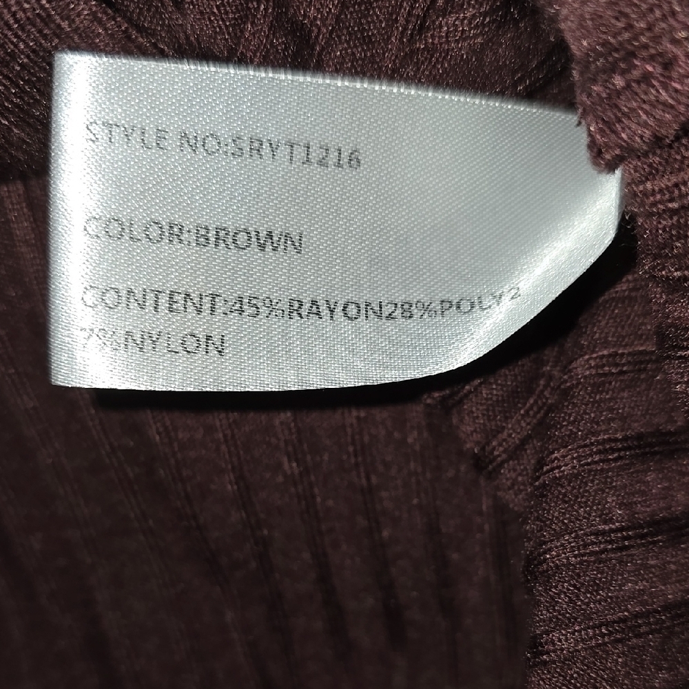 SOPHIE RUE Womens Brown Ribbed Shirt NWT - Picture 4 of 4